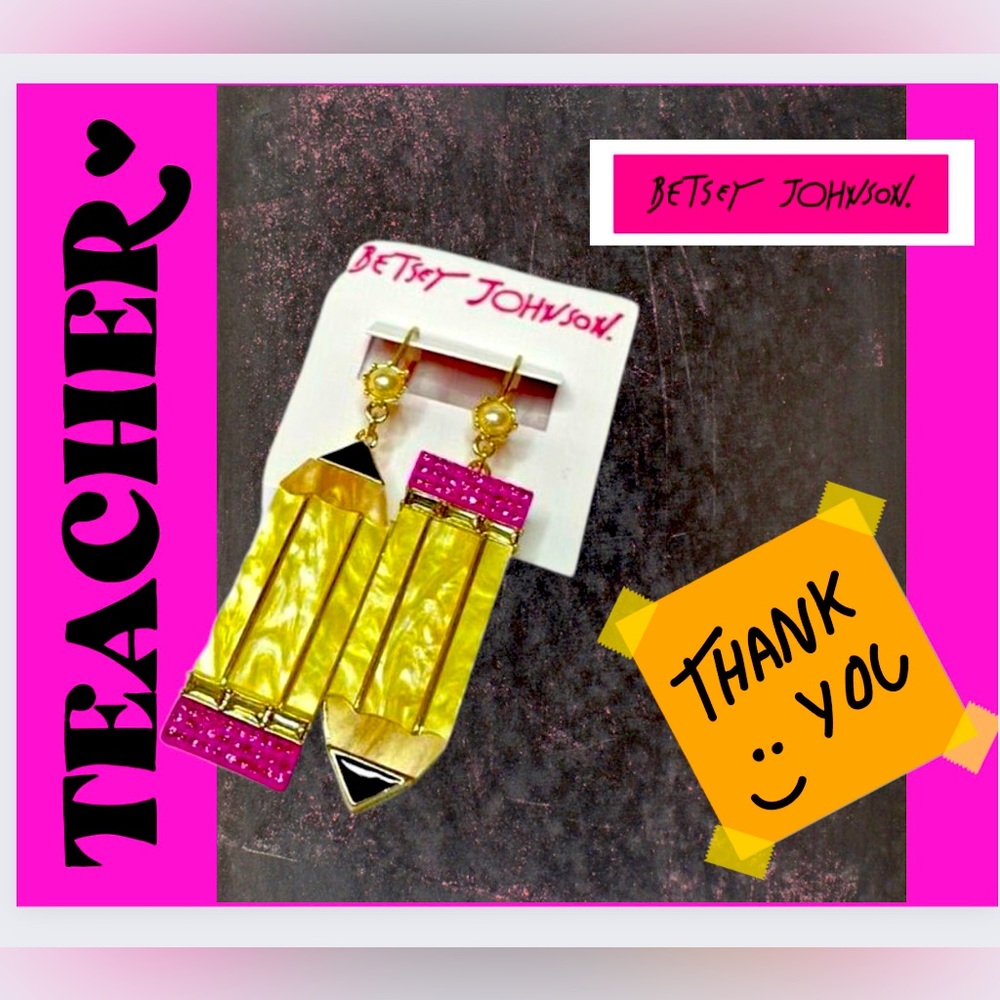 Betsey Johnson Pencil Earrings